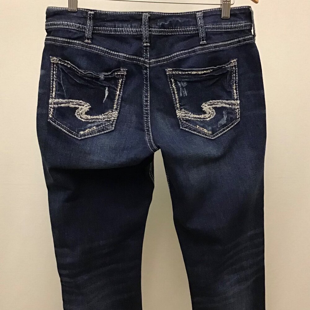 Silver Jeans 31 (10) Suki Capri Women’s Jeans Mid Rise Stretch Distressed - Picture 6 of 11